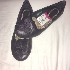 Deep purple ballet flats